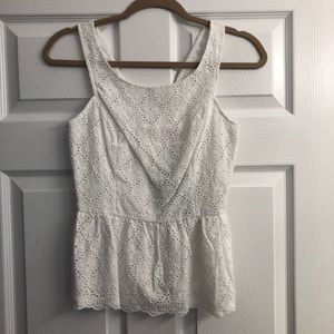 Lily Pulitzer White eyelet shirt